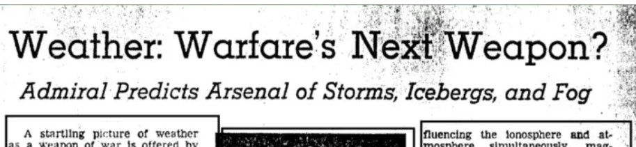 Hurricanes 2 - Weather Modification: Projects, US Patents and Theta Mind Control 