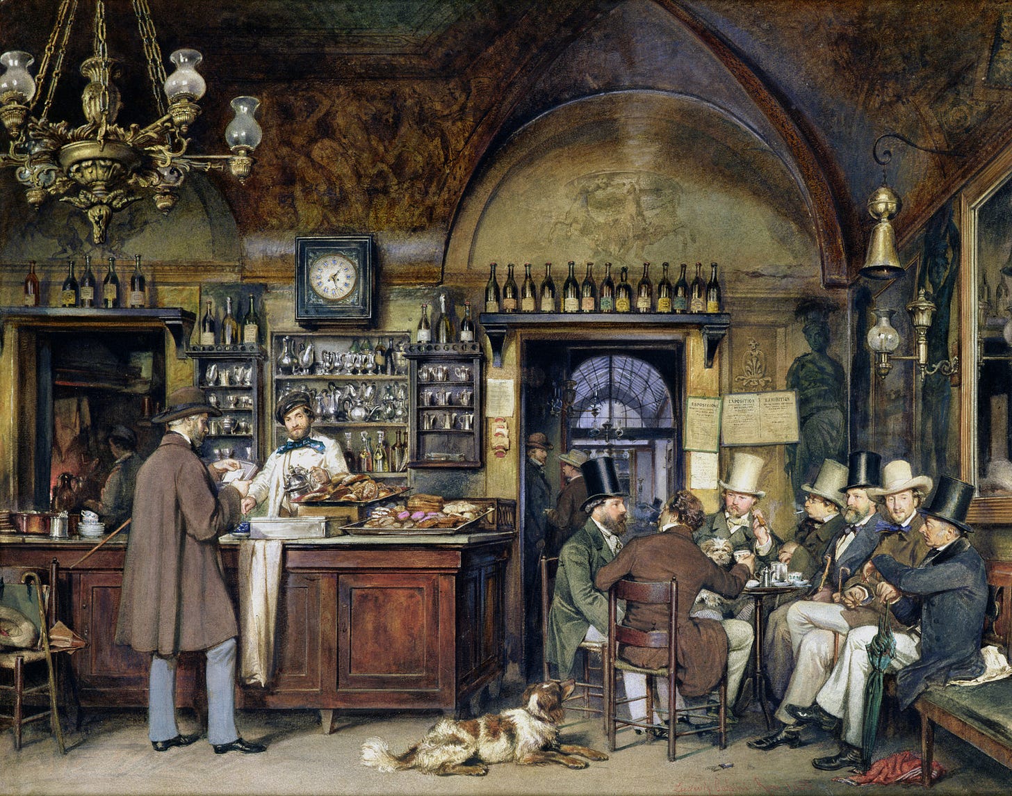 "Artist in Caffé Greco in Rome" by Ludwig Passini