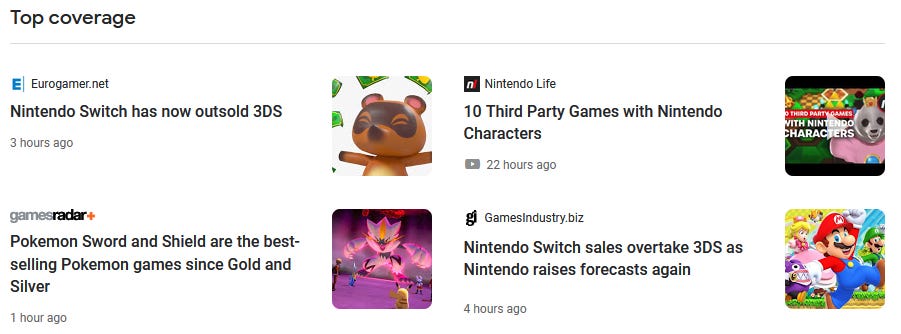 Images with stories in the Google News vertical
