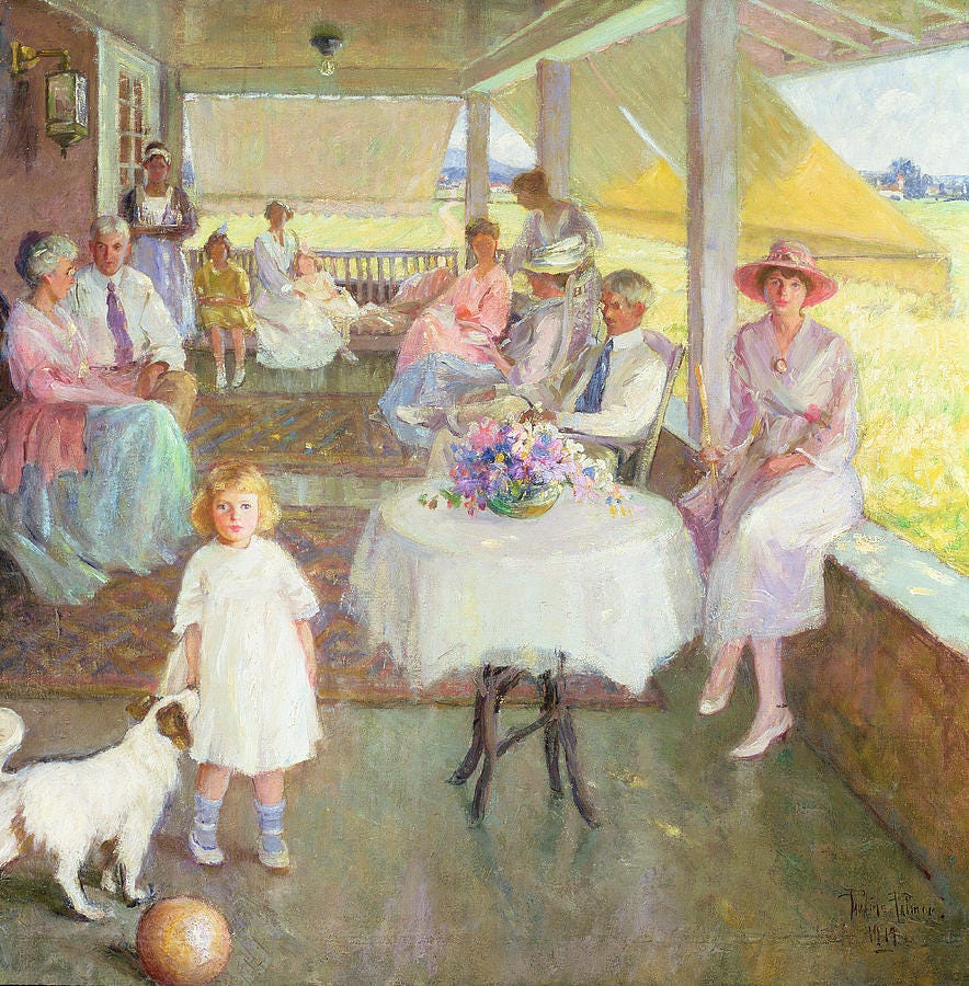 Family Gathering, 1919 Painting by Pauline Palmer - Fine Art America