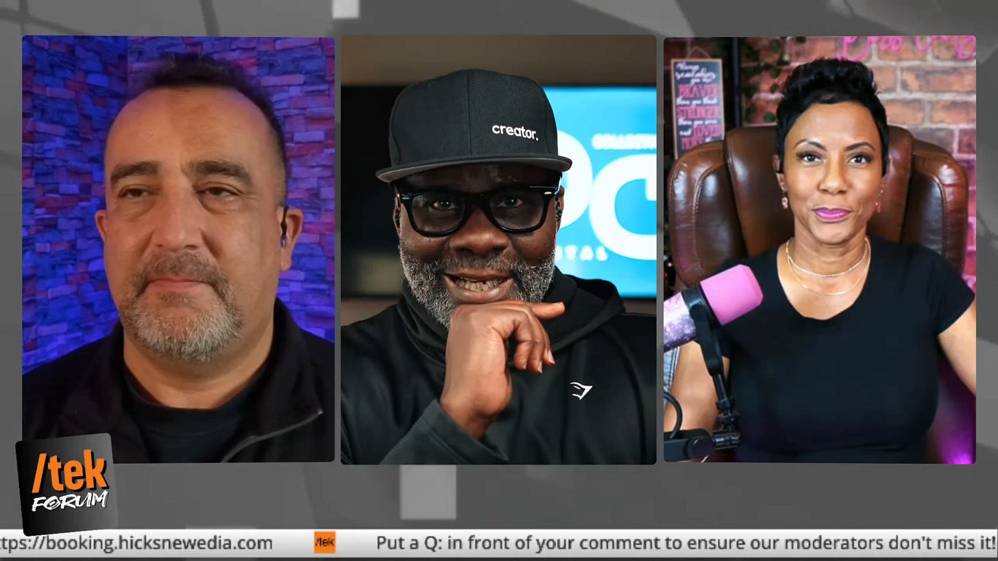 Host introducing the topic 'rise of everyday AI' on the forum