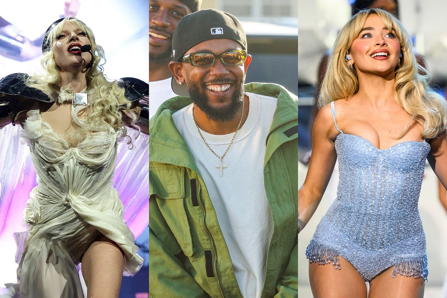 Lady Gaga, Kendrick Lamar, and Sabrina Carpenter