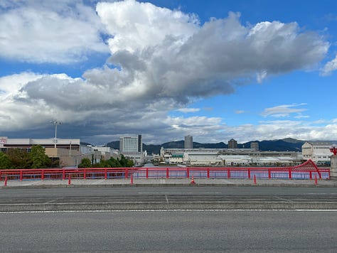 Mitsubishi Heavy Industries factory, and the Hyogo Canal