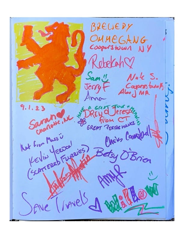 Selected images from Gooseberry's tour yearbook