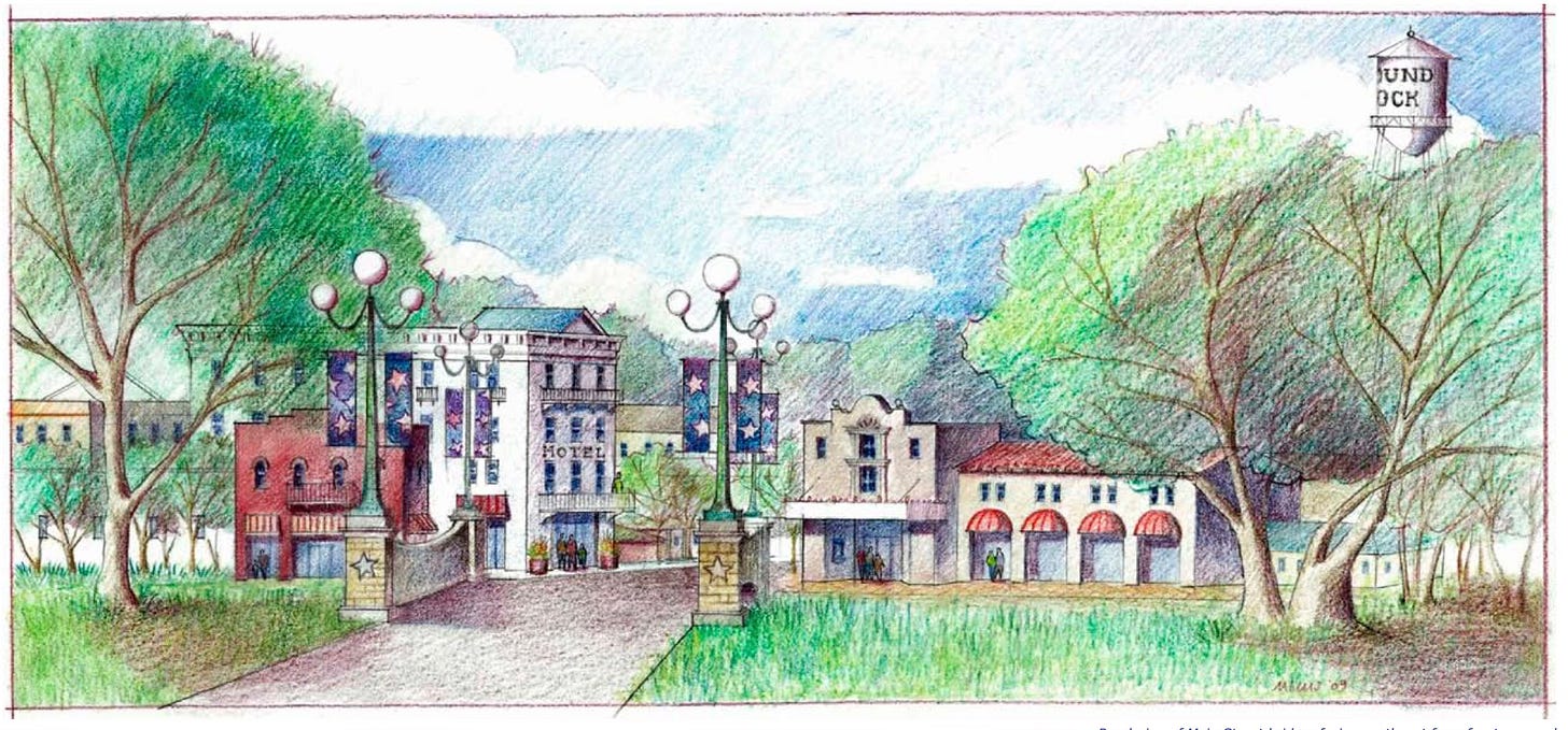 artist rendering of a proposed Main Street bridge