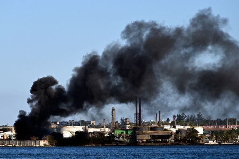 Fire at Havana oil refinery as Cuba's fuel crisis deepens | Humanitarian  Crises News | Al Jazeera
