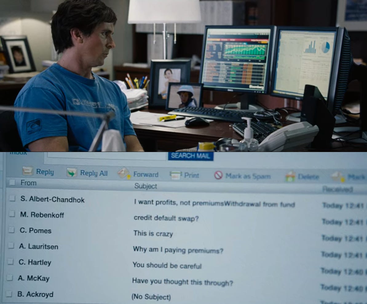 In The Big Short (2015), Michael Burry has an email from the film's  director, Adam McKay, in his inbox : r/MovieDetails In The Big Short (2015), Michael Burry has an email from the film's  director, Adam McKay, in his inbox : r/MovieDetails