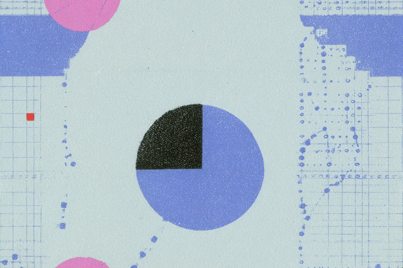 Abstract printed charts.