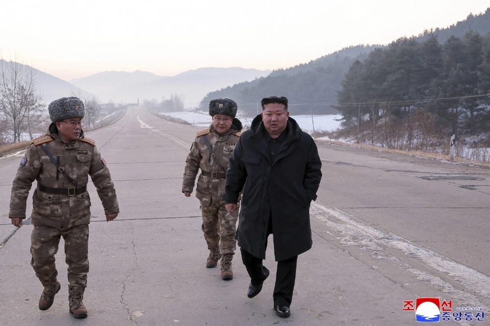 North Korean leader Kim Jong Un oversees a hypersonic missile exercise in Pyongyang in this photo released Monday.  
