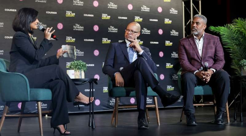 Gen Z Activist Deja Foxx moderates The Nevadan's "On the Ballot" forum with Attorney General Aaron Ford and Rep. Steven Horsford (D-Las Vegas) on Oct. 23.