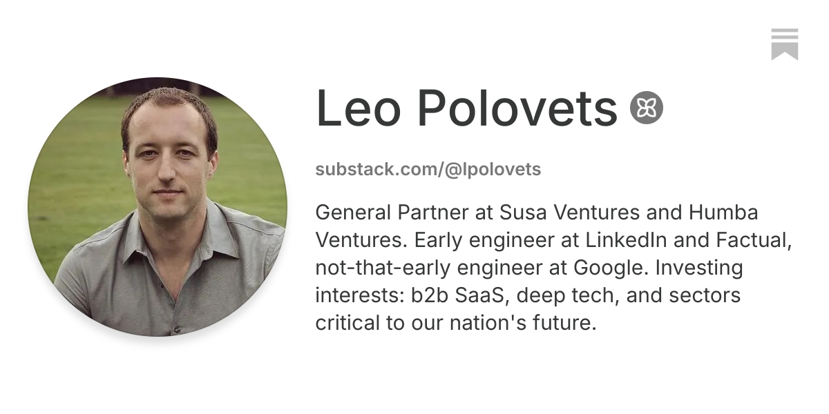 Leo Polovets | Substack