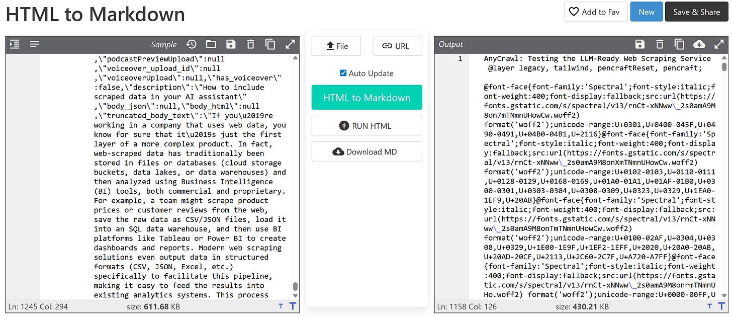 Traditional HTML-to-Markdown conversion approach