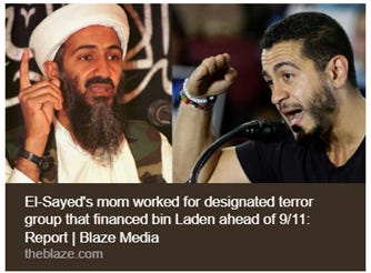 A headshot shows a man in a white headscarf, with a caption stating that his mother worked for a group that financed Bin Laden before 9/11. AI-generated content may be incorrect. A headshot shows a man in a white headscarf, with a caption stating that his mother worked for a group that financed Bin Laden before 9/11. AI-generated content may be incorrect.