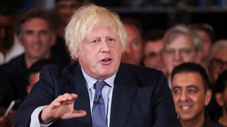 Boris Johnson blames 'Pied Piper' Nigel Farage for role in 'destruction' of  Tories | Politics News | Sky News
