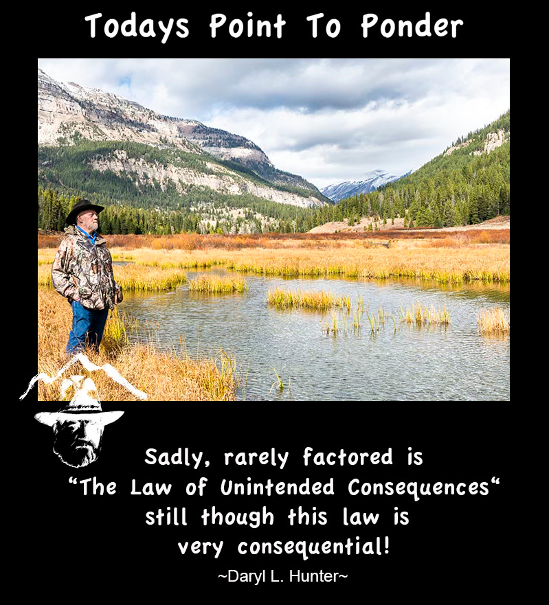 There was once an altruistic legislator they tried to pass what can be best described as; “law for impact study about every unintended consequence of law” and the impact report being submitted with the law.” of Course it failed, Legislating is about re-election, not about responsibility to our progeny. There was once an altruistic legislator they tried to pass what can be best described as; “law for impact study about every unintended consequence of law” and the impact report being submitted with the law.” of Course it failed, Legislating is about re-election, not about responsibility to our progeny.