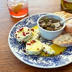 Marinated Goat Cheese and Olive Tapenade from the NY Times