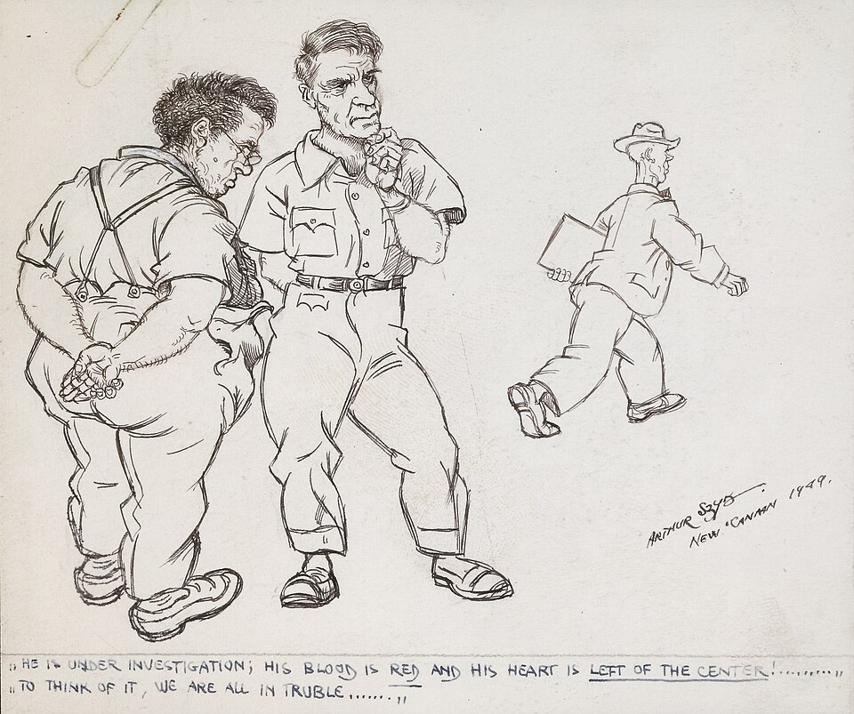 File:Arthur Szyk (1894-1951). McCarthyism-He is Under Investigation, His Blood is Red and His Heart is Left of Center (1949), New Canaan, CT.jpg File:Arthur Szyk (1894-1951). McCarthyism-He is Under Investigation, His Blood is Red and His Heart is Left of Center (1949), New Canaan, CT.jpg