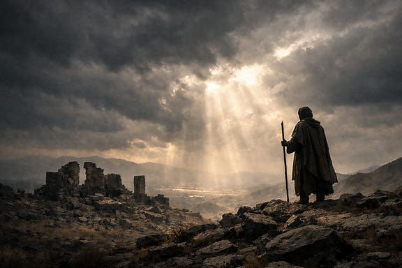 Prophet as Dissident photorealistic landscape Prophet as Dissident photorealistic landscape