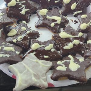 Star Cookies in Chocolate Star Cookies in Chocolate