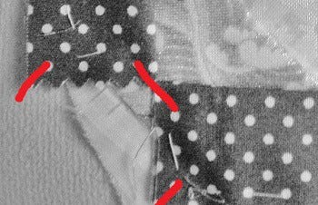 Where to sew down Where to sew down