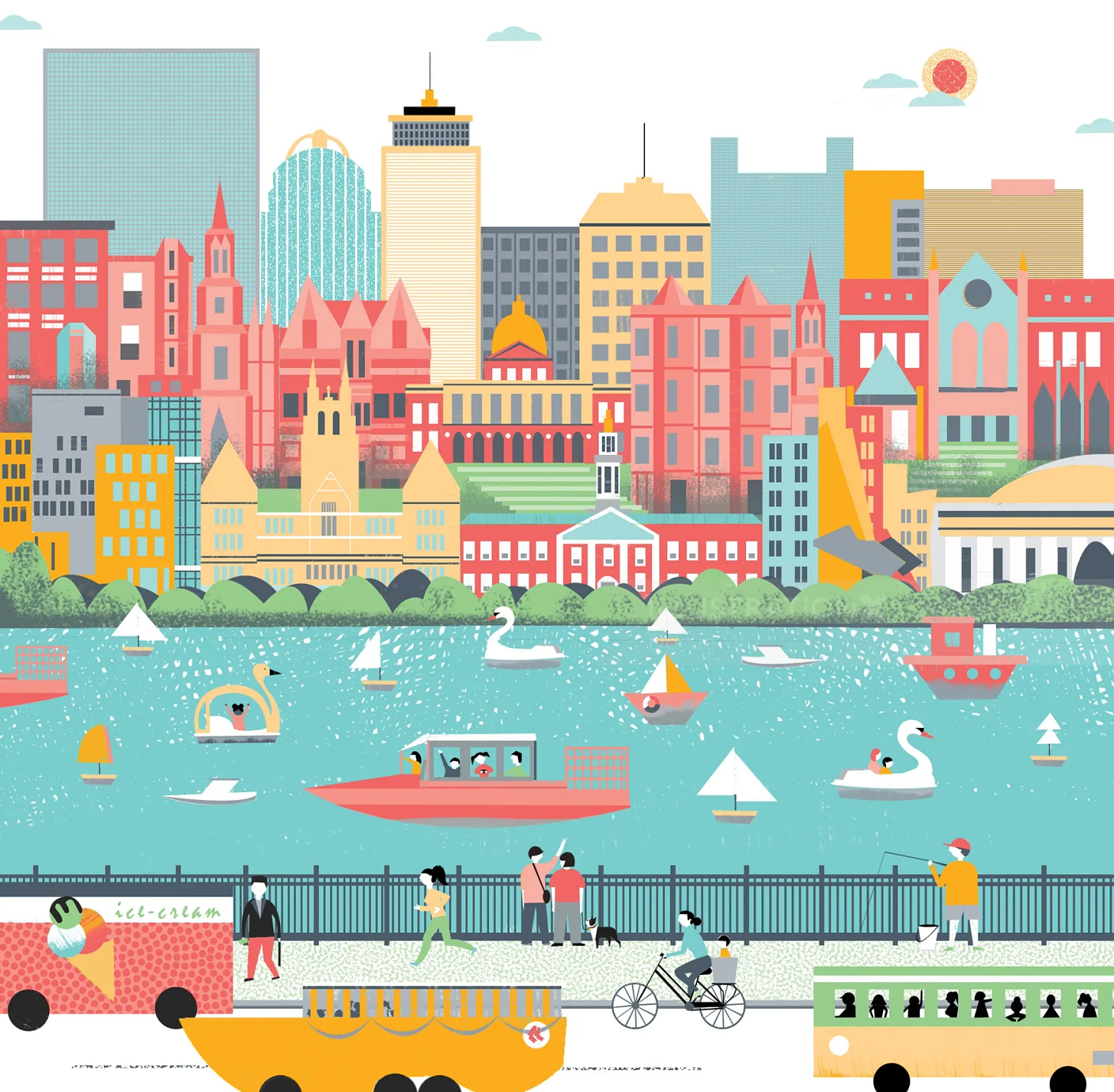 Boston City | Illustration by Decue Wu Boston City | Illustration by Decue Wu