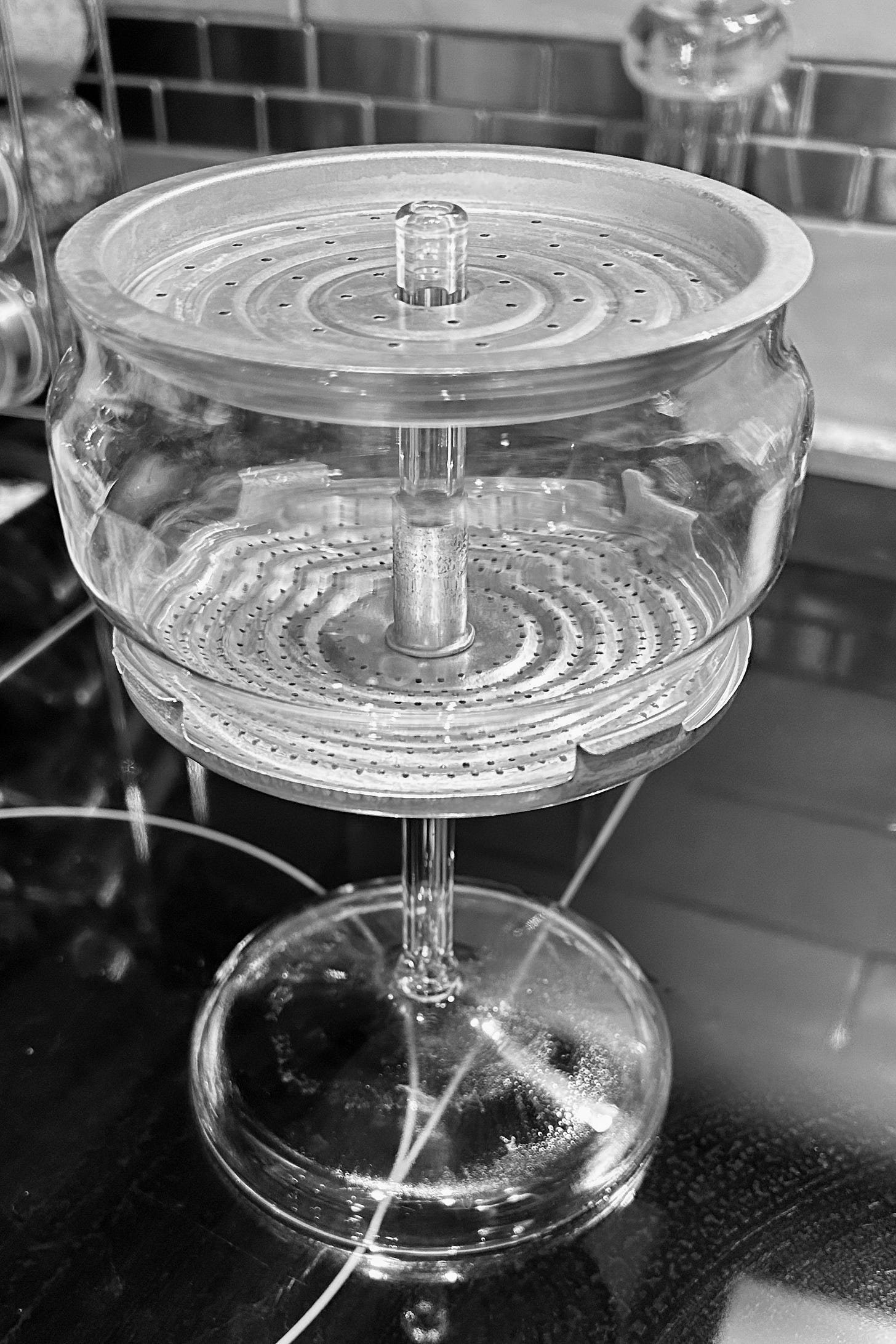container for ground coffee within coffee pot