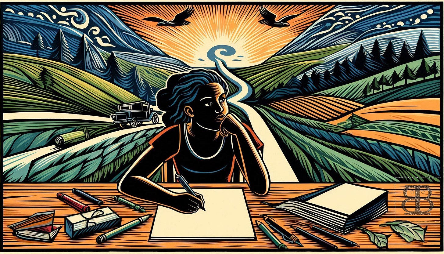 Picture of person with writers block