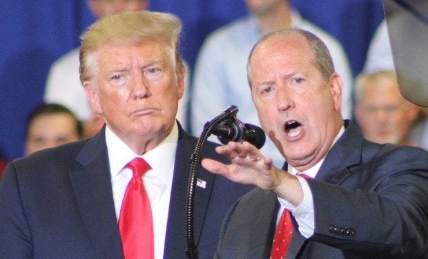 Donald Trump and Dan Bishop Donald Trump and Dan Bishop