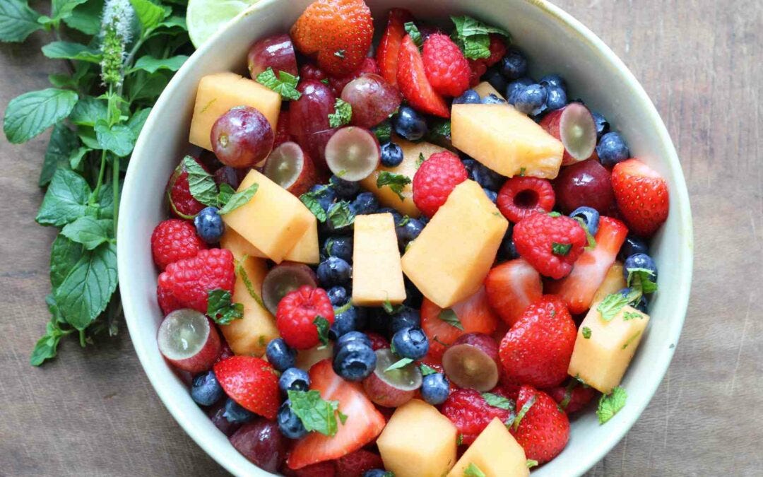 Mediterranean Fruit Salad with Mint Mediterranean Fruit Salad with Mint