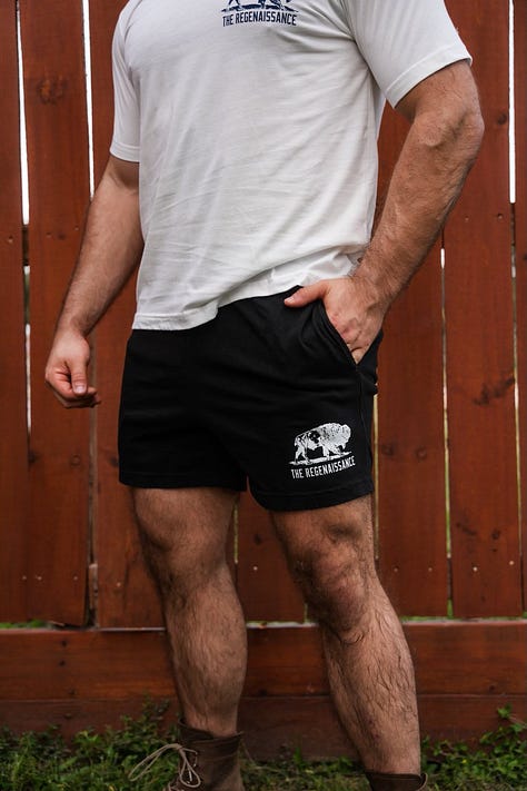 Different clothing models wearing apparel on farm