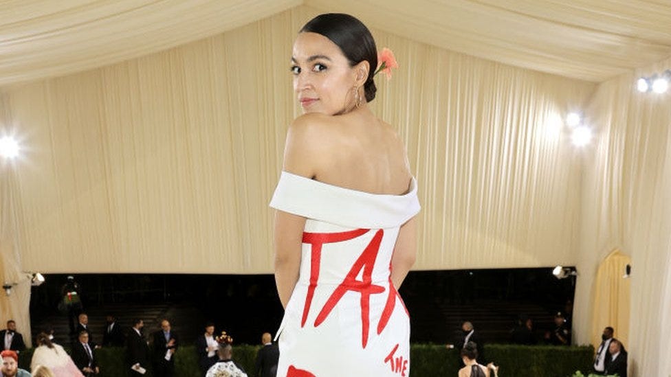 AOC under investigation for Met Gala dress reading "Tax The Rich"