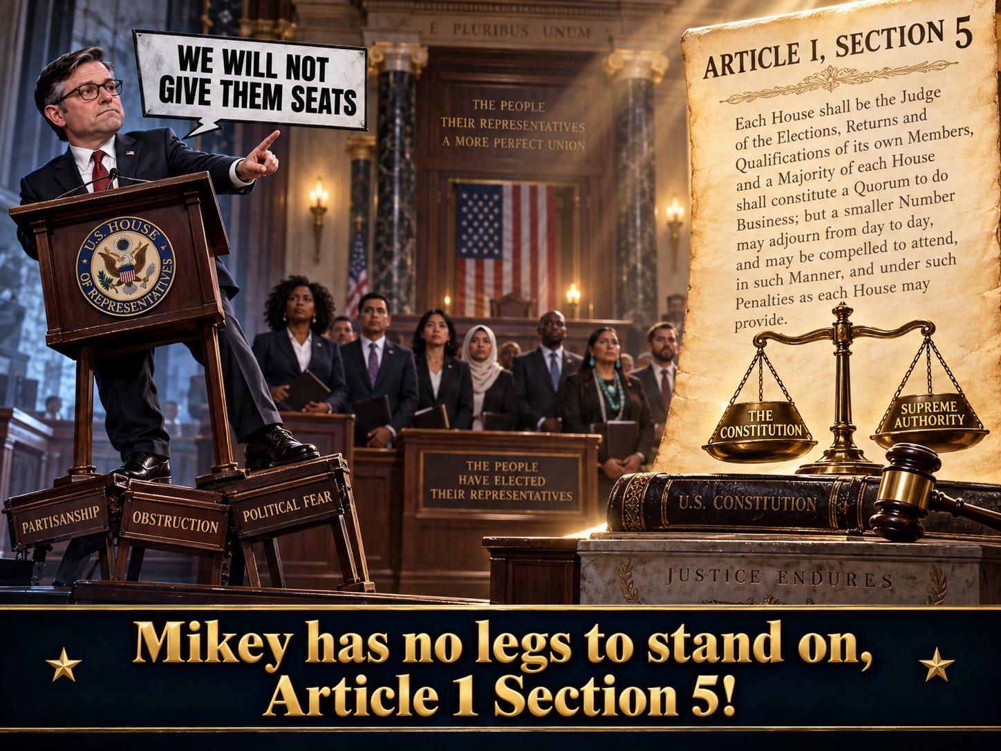 Simple Images Democratic Rights CAN Mikey “little” Johnson refuse to seat newly elected Democratic ...