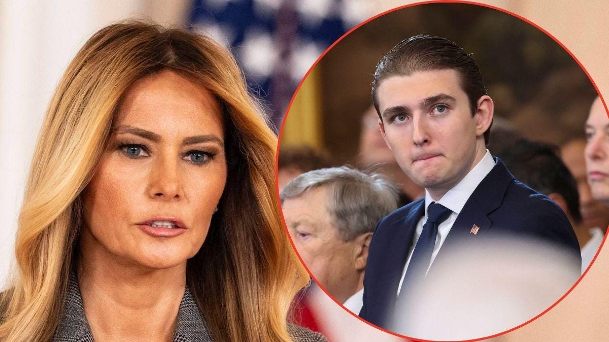 Photo of Melania and Barron Trump