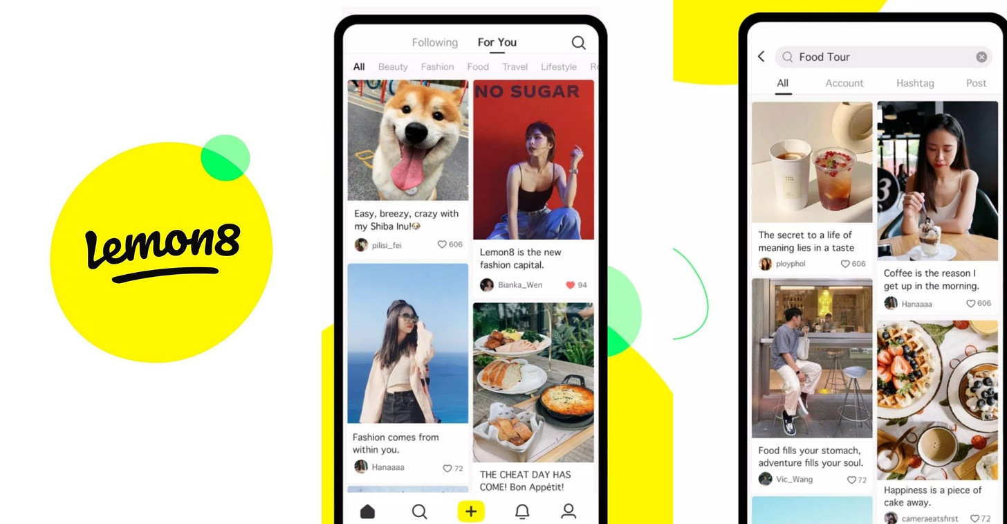 ByteDance's Lemon8 Aims to Compete with Xiaohongshu - Pandaily