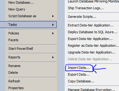import data ssms sql server import export import data ssms sql server import export