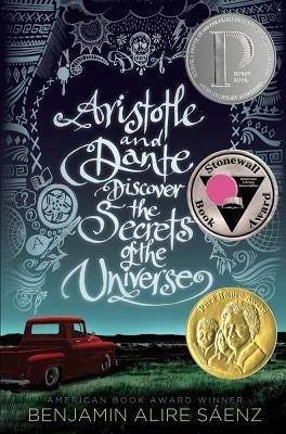Book jackets for Simon vs. the Homo Sapiens Agenda and Aristotle and Dante Discover the Secrets of the Universe.