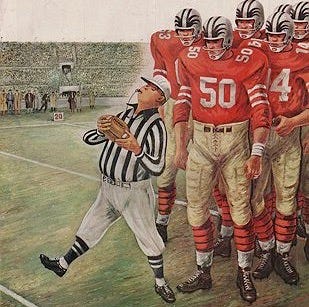 Today's Tidbit.. Football's Longest Half-The-Distance Penalty