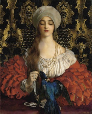 Frank Cadogan Cowper, R.A. (1877-1958) , The Blue Bird | Christie's Frank Cadogan Cowper, R.A. (1877-1958) , The Blue Bird | Christie's