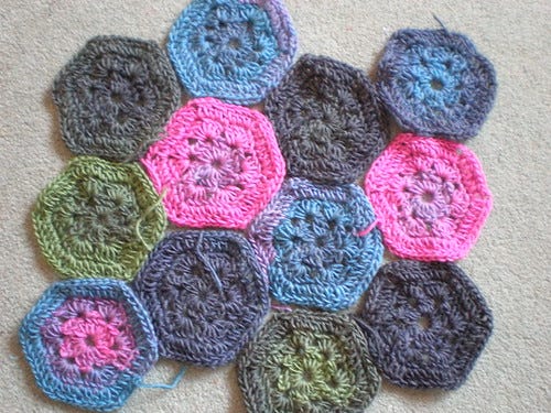 Crochet hexagons Crochet hexagons