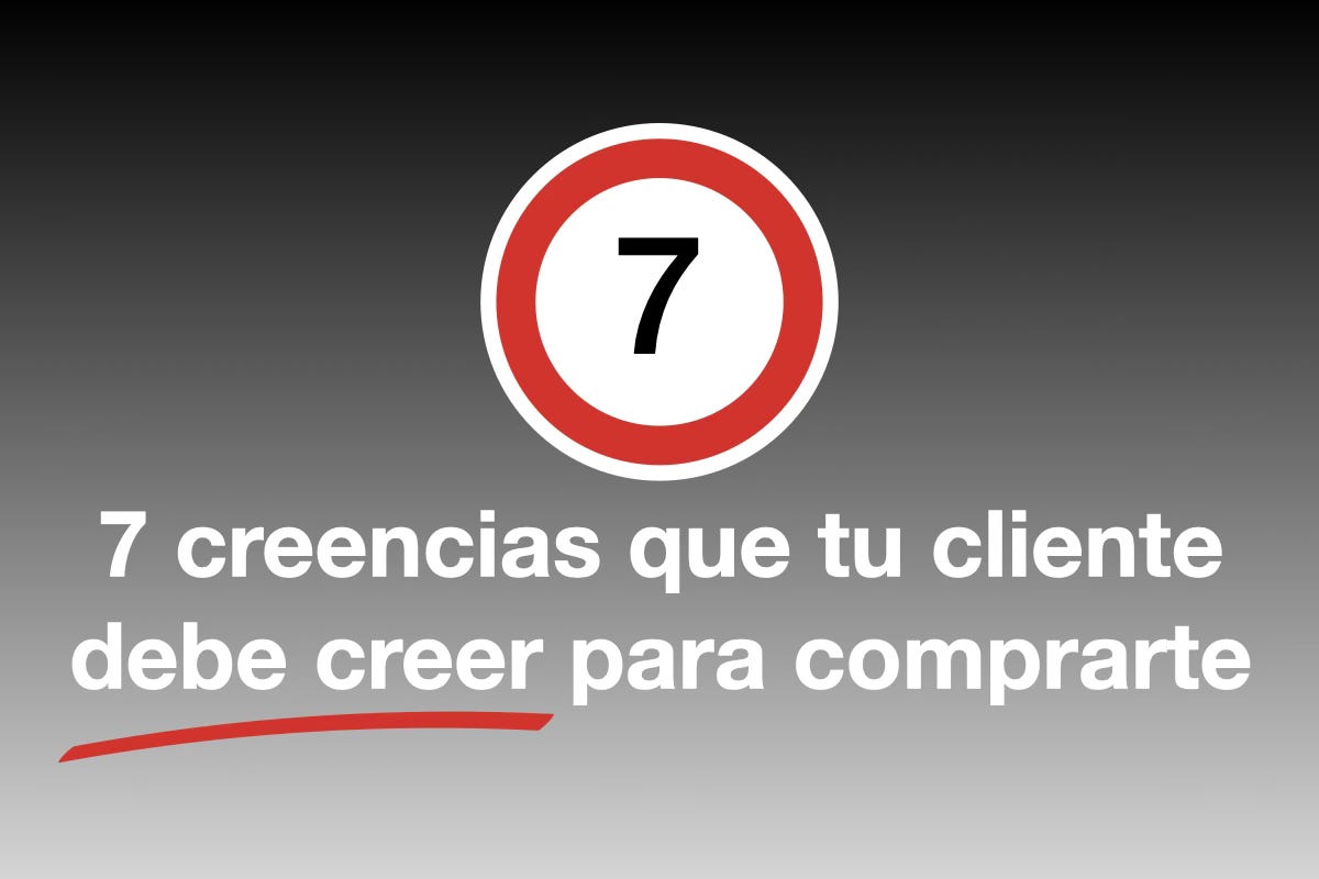 Imagen de una señal de carretera con el número 7 para representar las 7 creencias que tu cliente debe creer antes de comprarte. Imagen de una señal de carretera con el número 7 para representar las 7 creencias que tu cliente debe creer antes de comprarte.