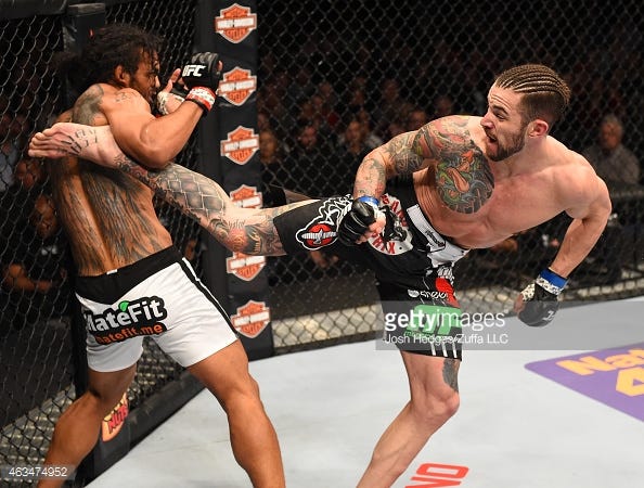 brandon thatch kicks up benson henderson ufc fight night 60 2015 brandon thatch kicks up benson henderson ufc fight night 60 2015