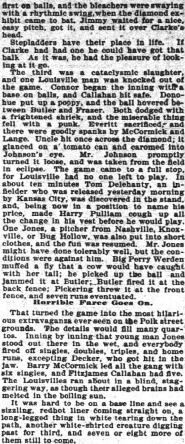 1897 Louisville Colonels Chicago Colts 36 7