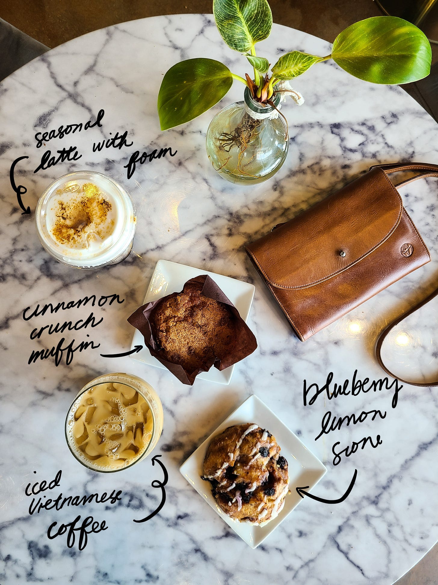 Waterbean Coffee order table spread