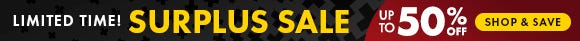 Surplus Sale: Get up to 50% Off on Select Products