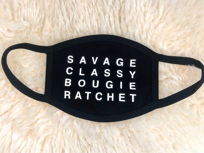 Reusable Face Mask SAVAGE Classy Bougie Ratchet image 0