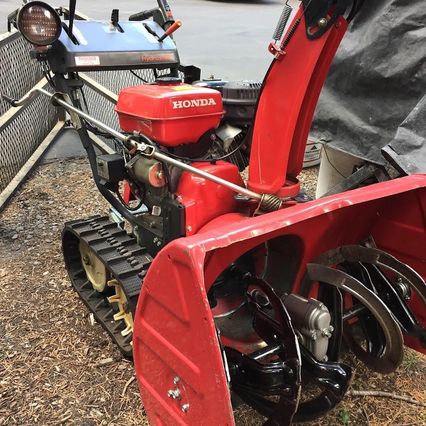 red honda snowblower