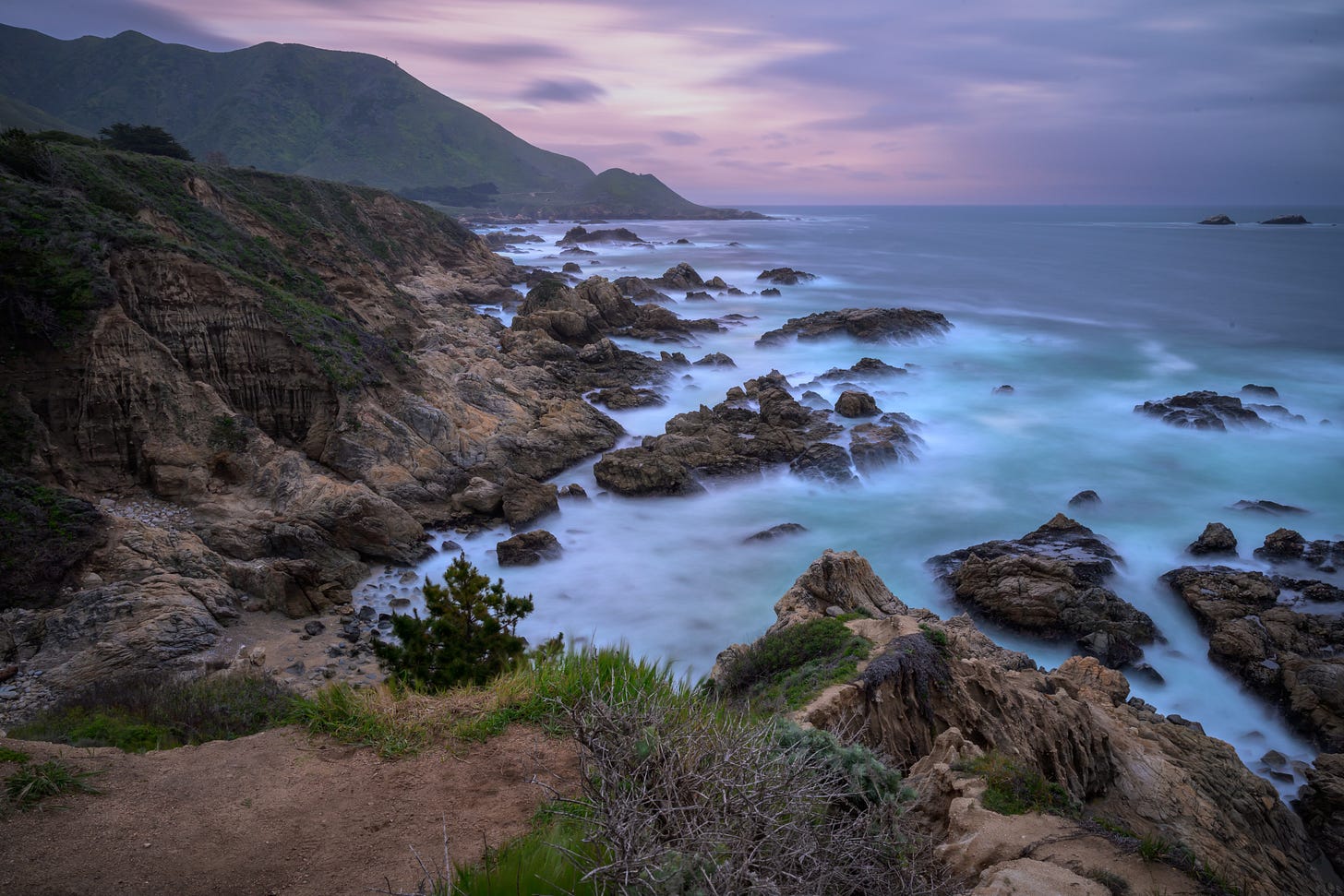 Sea cliffs and ocean rocks on the California coast Sea cliffs and ocean rocks on the California coast