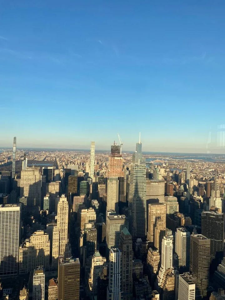 View from Empire State Building and Time Square
