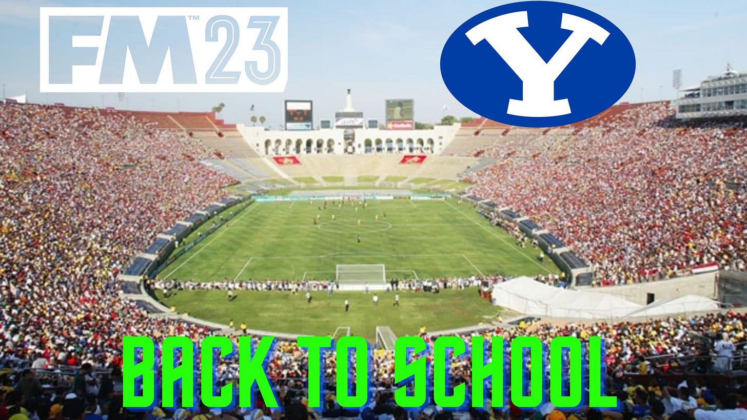 Football Manager 2023 BYU Back To School