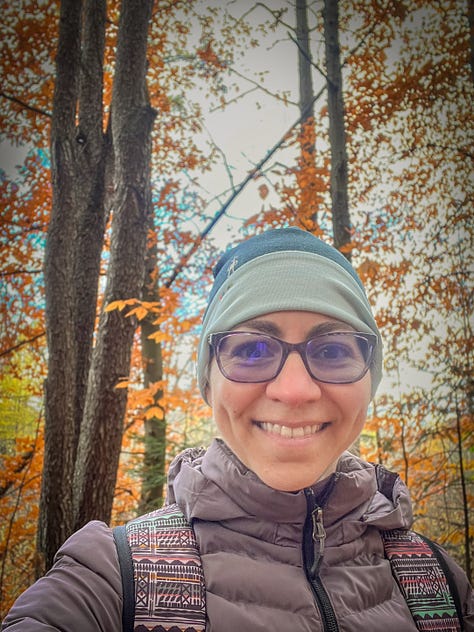 Selfies during moments of hiking when I find myself separated from the pack.